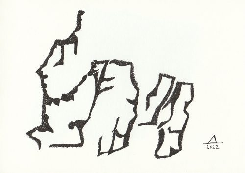 Blindzeichnung, bearbeitet  Hellig-9